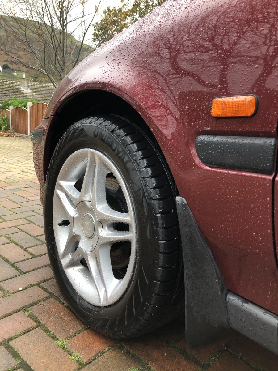 Civic Jordan alloys on Uniroyal Rainsport 5's.